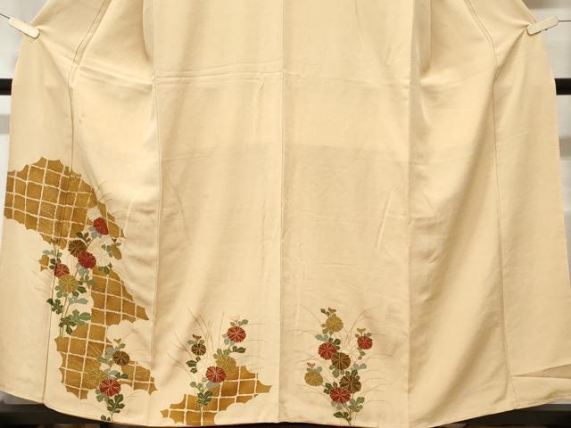 平和屋着物■訪問着 枝菊紋暈し染め 金彩 正絹 逸品 CABD3496ev