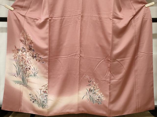 平和屋着物■訪問着 葡萄蔦の葉花文 暈し染め 金彩 まるやま扱い 正絹 逸品 CABD3509ev