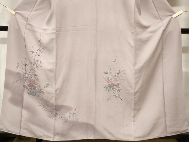 平和屋着物■訪問着 枝花籠文 暈し染め 正絹 逸品 CABD3582ev