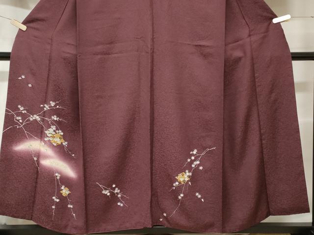平和屋着物■訪問着 駒刺繍 松皮菱枝花文 暈し染め 金彩 正絹 逸品 CABD3643ev