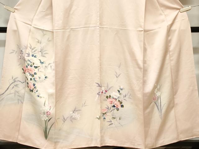 平和屋着物■訪問着 友禅 流水枝花文 暈し染め 正絹 逸品 CABD3661ev
