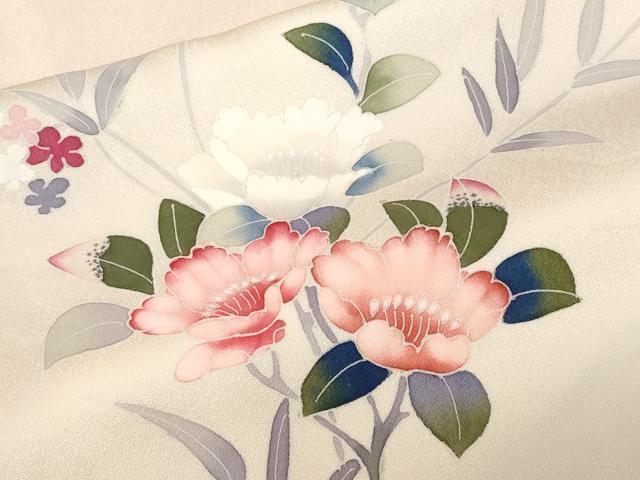 平和屋着物■訪問着 友禅 流水枝花文 暈し染め 正絹 逸品 CABD3661ev