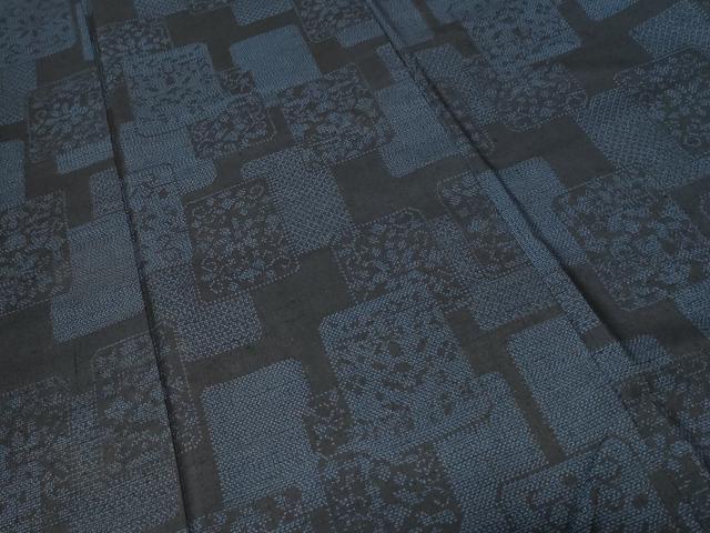 平和屋着物■上質な紬 色紙重ね花文 正絹 逸品 CABD3715ev