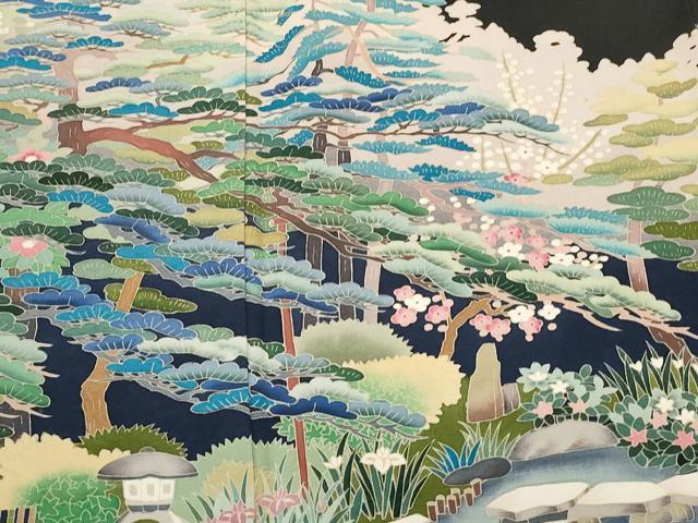 平和屋着物■豪華友禅 作家物 風景文 暈し染め 正絹 逸品 CABD3721ev