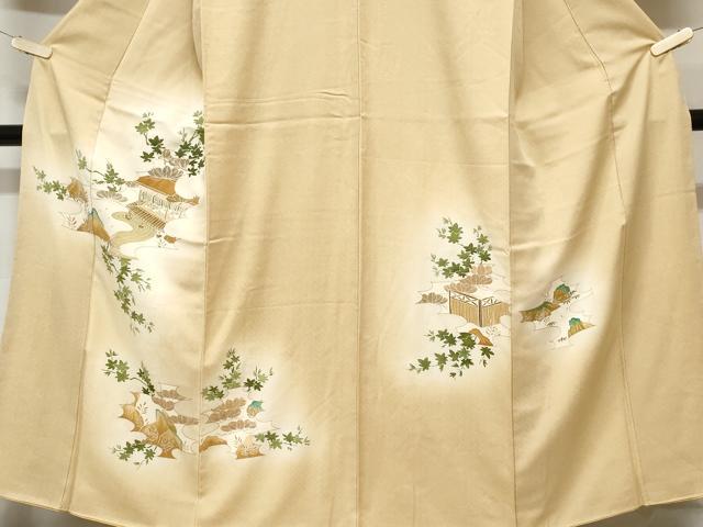 平和屋着物■訪問着 御所解文 暈し染め 金彩 正絹 逸品 CABD3738ev