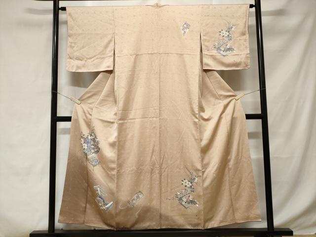 平和屋着物■訪問着 鴛鴦冊子花文 文箱 暈し染め 正絹 逸品 CABD3758ev