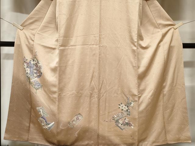 平和屋着物■訪問着 鴛鴦冊子花文 文箱 暈し染め 正絹 逸品 CABD3758ev