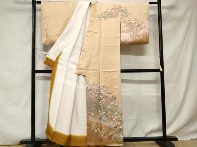 平和屋着物■訪問着 御所解文 暈し染め 金彩 正絹 逸品 CABD3776ev