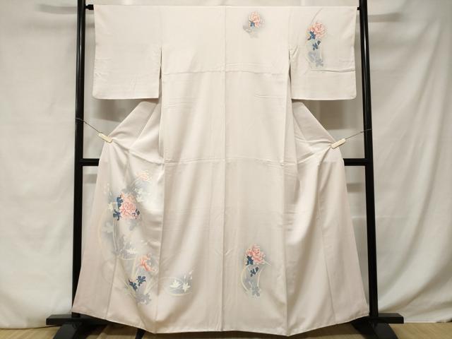 平和屋着物■訪問着 乱菊 草花文 正絹 逸品 CABD3796ev