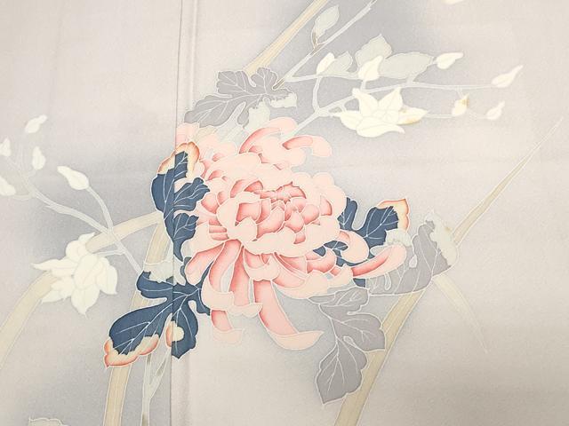 平和屋着物■訪問着 乱菊 草花文 正絹 逸品 CABD3796ev