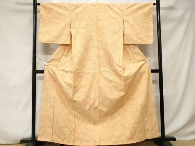 平和屋着物■上質な紬 幾何学文様 正絹 逸品 CABD3816ev