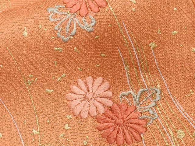 平和屋着物■訪問着 刺繍 枝花文 金彩 正絹 逸品 CABD3833ev