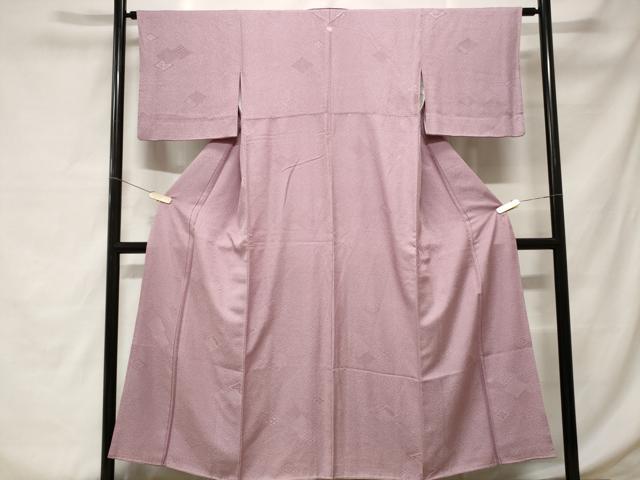平和屋着物■江戸小紋 菱重ね文 寄せ小紋柄 正絹 逸品 CABD3910ev