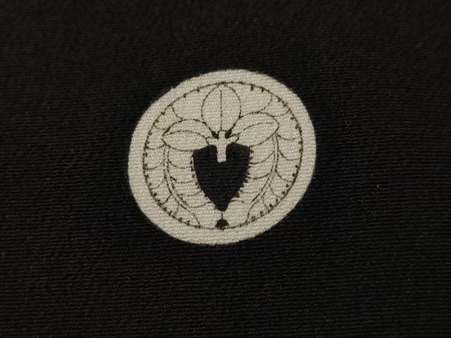 平和屋着物■豪華黒留袖 刺繍 流水桐文 金銀糸 正絹 逸品 CABD3939ev