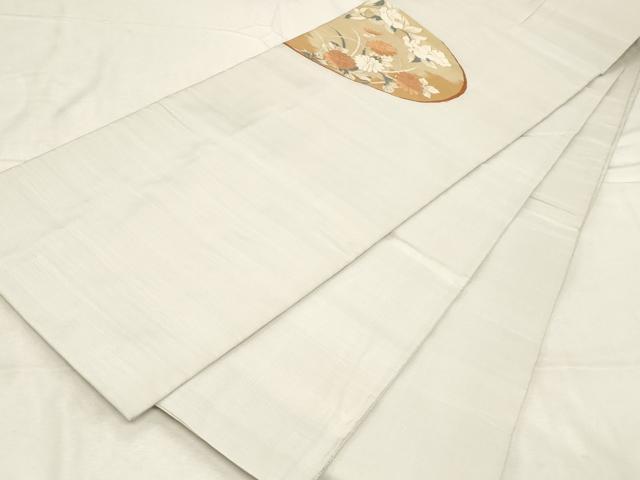 平和屋着物▼明綴れ 太鼓柄 京袋帯 草花丸文 金糸 正絹 逸品 CABD4013dy
