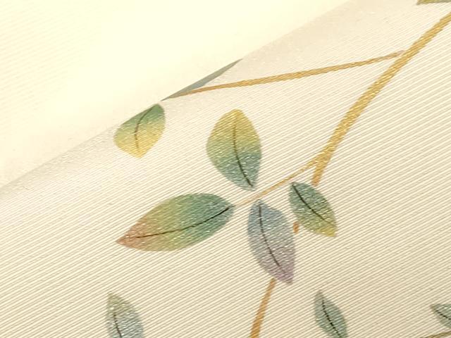 平和屋着物●九寸名古屋帯 花鳥文 金彩 正絹 逸品 CABD4101dy