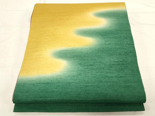 平和屋着物●菅原工房 菅原結作 漢方染紬 両方向 両面 全通柄袋帯 霞文 正絹 逸品 CABD4114dy