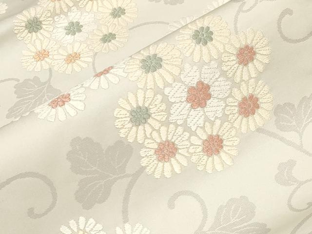 平和屋着物●九寸名古屋帯 唐織 花唐草文 正絹 逸品 CABD4193dy