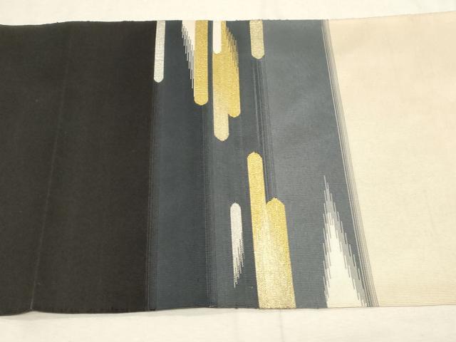 平和屋着物●爪掻き本綴れ 八寸名古屋帯 霞文 金銀糸 正絹 逸品 未使用 CABD4205dy