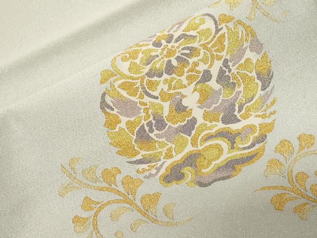 平和屋着物●西陣 川島織物 爪掻き本綴れ 八寸名古屋帯 向い鳥花丸文 金銀糸 正絹 逸品 CABD4222dy
