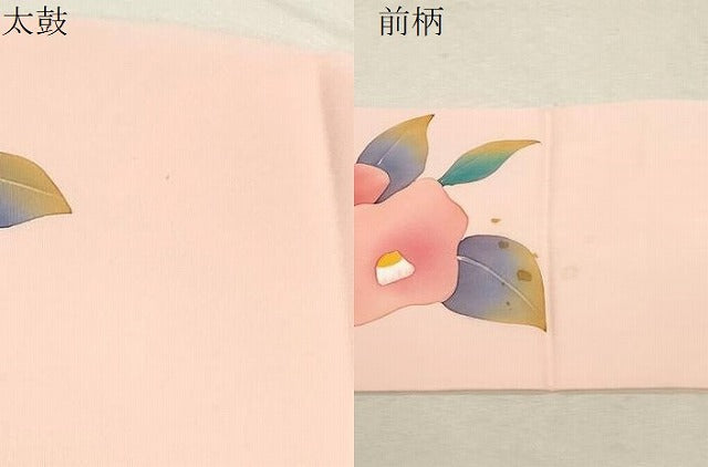 平和屋着物●塩瀬 九寸名古屋帯 椿 正絹 逸品 CABD4223dy