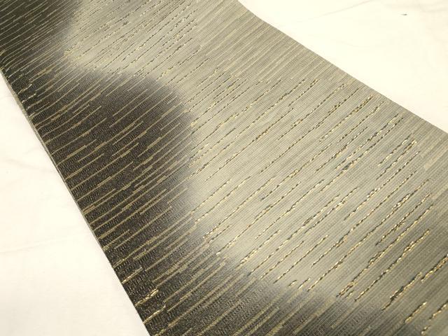平和屋着物▽全通柄袋帯 スリーシーズン 春夏秋 横段霞文 金糸 正絹 逸品 CABD4271dy