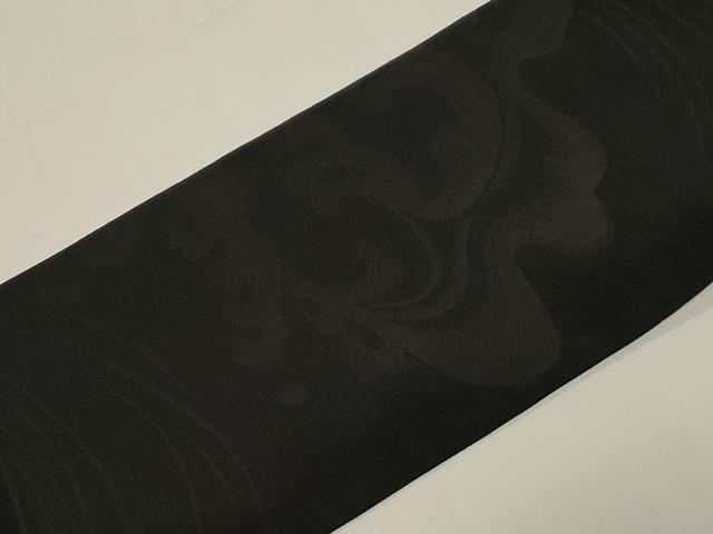 平和屋着物●九寸名古屋帯 骸骨 黒地 正絹 逸品 未使用 CABD4318dy