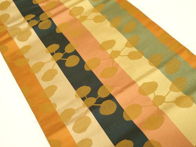 平和屋着物●九寸開き名古屋帯 梅鉢文 正絹 逸品 CABD4343dy