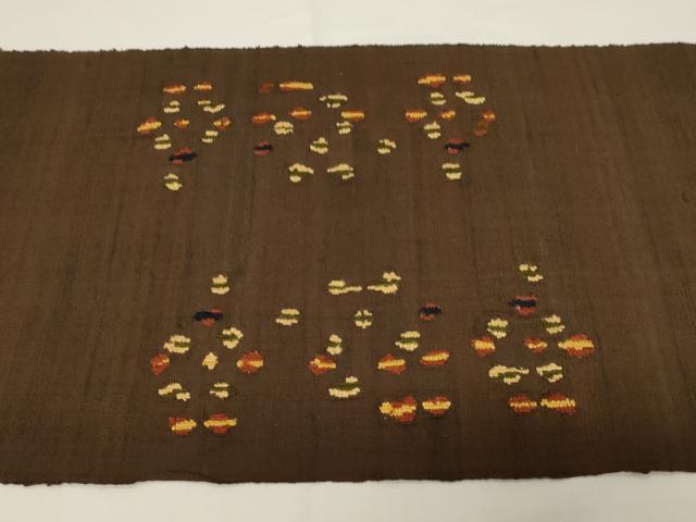平和屋着物●桝屋高尾 西陣 八寸名古屋帯 山本保子作 紬地 コプト鳥文 正絹 逸品 CABD4359dy