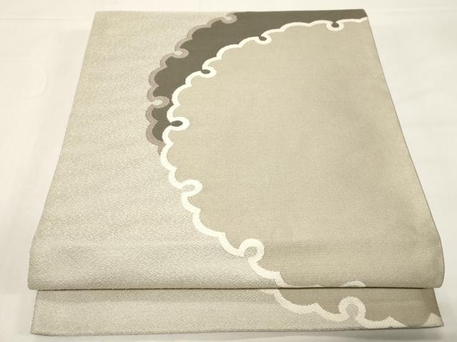 平和屋着物●人間国宝 五代 田畑喜八 六通柄袋帯 雪輪文 正絹 逸品 CABD4395dy