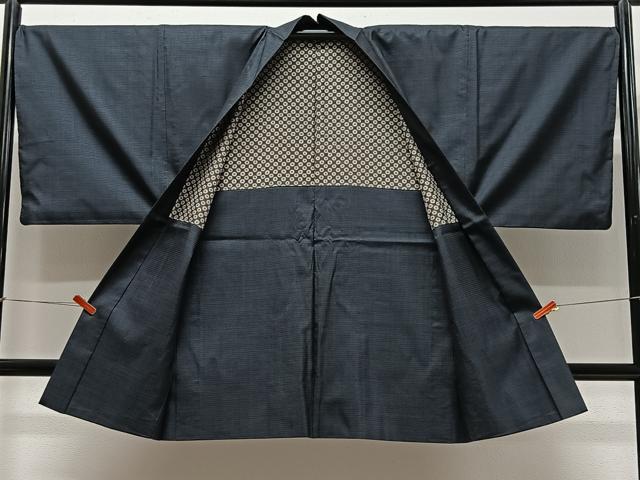平和屋着物∞男性 長羽織 本場大島紬 100亀甲 総詰め 証紙付き 正絹 逸品 CABD4402ua