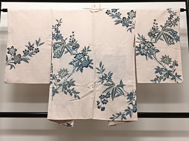 平和屋着物∞羽織 型染め 草花文 金彩 正絹 逸品 CABD4403ua