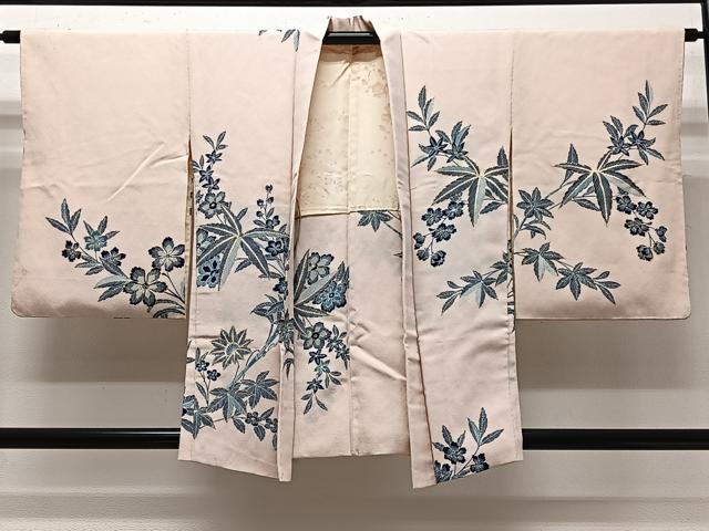 平和屋着物∞羽織 型染め 草花文 金彩 正絹 逸品 CABD4403ua
