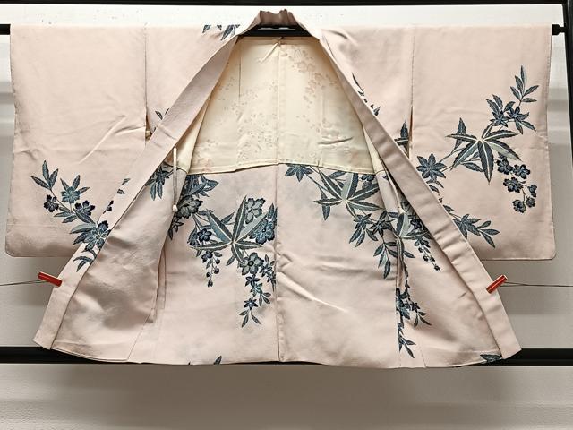 平和屋着物∞羽織 型染め 草花文 金彩 正絹 逸品 CABD4403ua