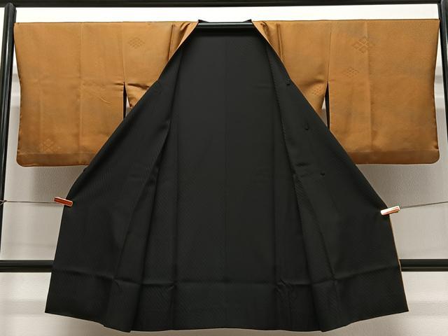 平和屋着物∞道行コート リバーシブル 花菱文 暈し染め ロング丈 正絹 逸品 CABD4405ua