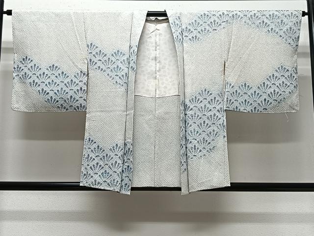 平和屋着物∞羽織 総絞り 花青海波 正絹 逸品 CABD4407ua