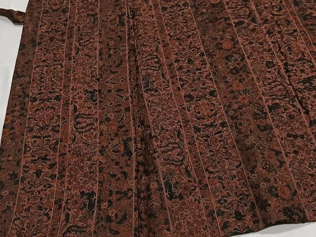 平和屋着物∞道中着 更紗動物花文 反端付き 正絹 逸品 CABD4412ua