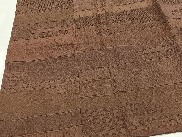 平和屋着物∞道行コート ふくれ織 エ霞吉祥文 ロング丈 正絹 逸品 CABD4413ua