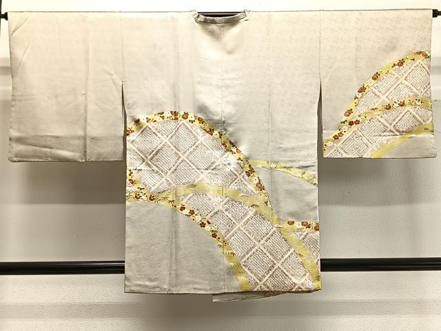 平和屋着物∞道行コート 絞り 籬草花文 金彩 正絹 逸品 CABD4423ua