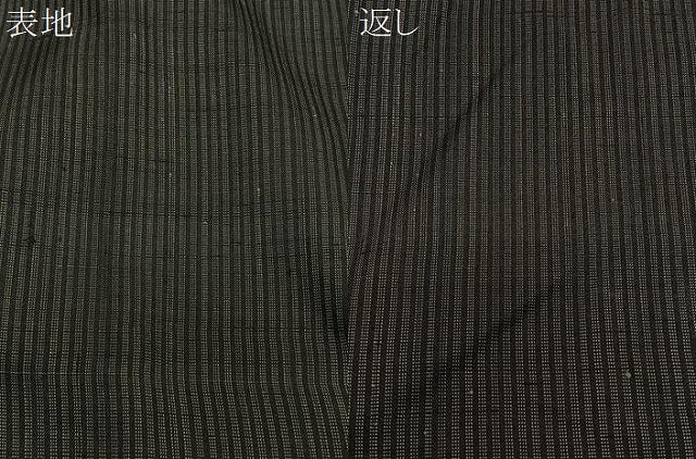 平和屋着物∞男性 長羽織 紬地 縞 正絹 逸品 CABD4427ua