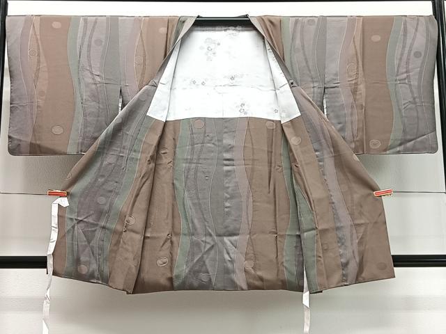 平和屋着物#道行コート 地紋起こし 立涌丸文 正絹 逸品 CABD4439ua
