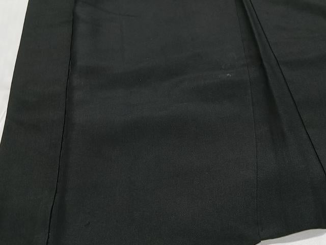 平和屋着物∞男性 長羽織 黒紋付 正絹 逸品 CABD4526ua