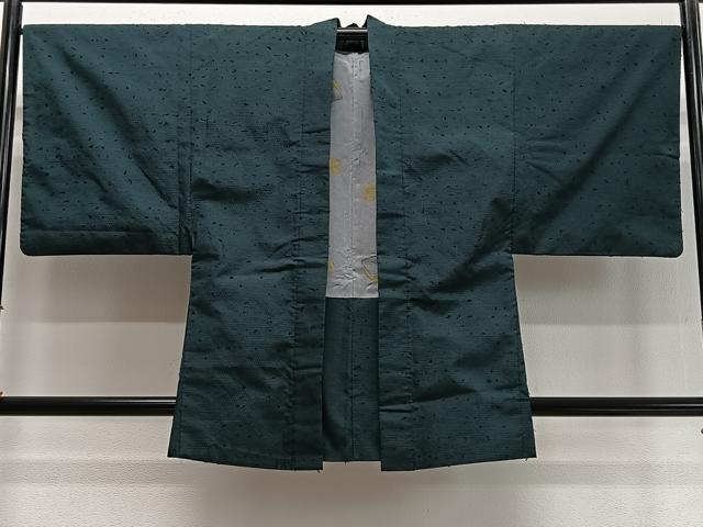 平和屋着物∞男性 羽織 髭紬 亀甲繋ぎ 正絹 逸品 CABD4530ua