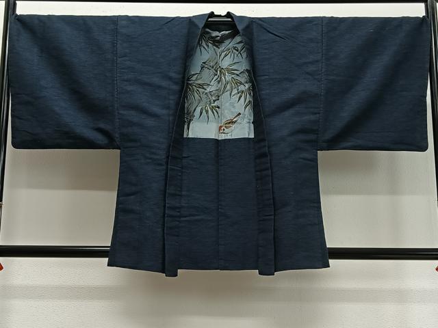 平和屋着物∞男性 羽織 紬地 褐返色 正絹 逸品 CABD4566ua