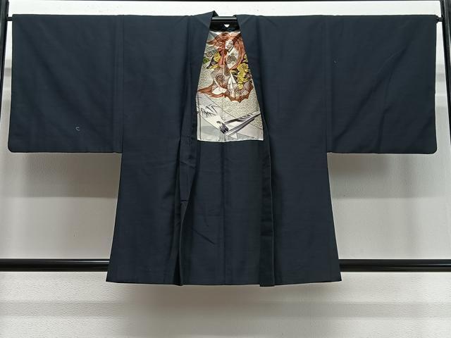 平和屋着物∞男性 羽織 紬地 褐返色 正絹 逸品 CABD4570ua