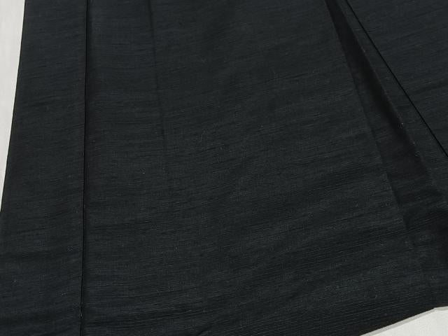 平和屋着物∞男性 羽織 紬地 人物文 紫黒色 正絹 逸品 CABD4577ua