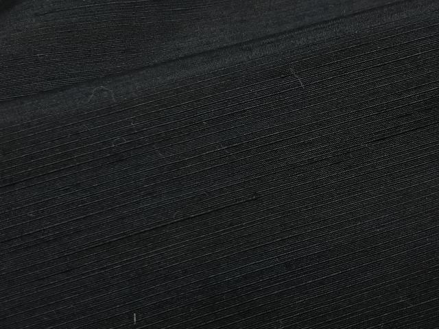 平和屋着物∞男性 羽織 紬地 人物文 紫黒色 正絹 逸品 CABD4577ua