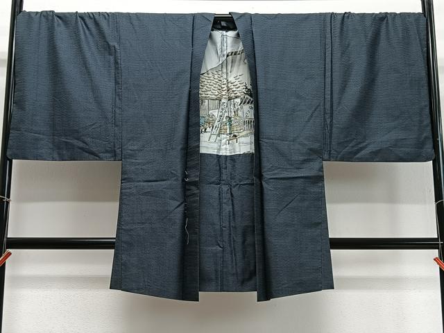 平和屋着物∞男性　長羽織　本場大島紬　100亀甲　総詰め　正絹　逸品　CABD4581ua 平和屋着物∞男性 長羽織 本場大島紬 100亀甲 総詰め 正絹 逸品 CABD4581ua