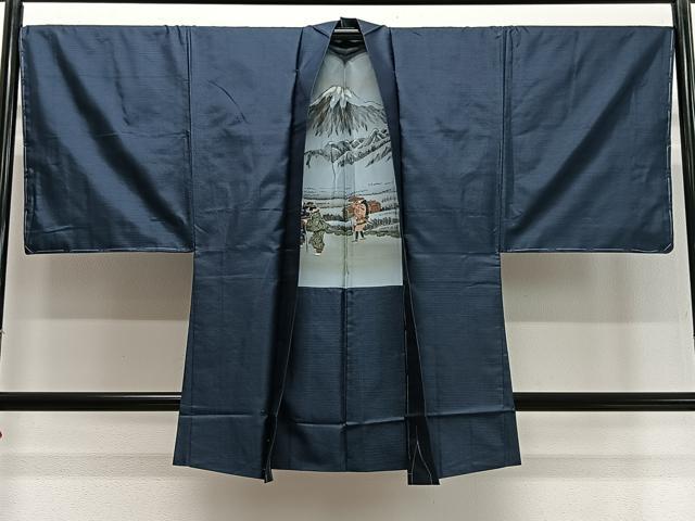 平和屋着物∞男性 長羽織 本場大島紬 80亀甲 総詰め 正絹 逸品 未使用 CABD4583ua