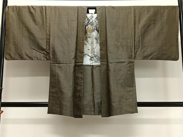 平和屋着物∞男性 羽織 本場大島紬 80亀甲 総詰め 正絹 逸品 CABD4650ua
